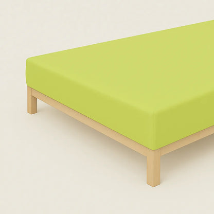 Lenzuolo sotto con angoli dream family Daunex 100% cotone 57 fili colore verde
