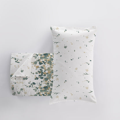 Parure Copripiumino Acquerello colore verde dettaglio
