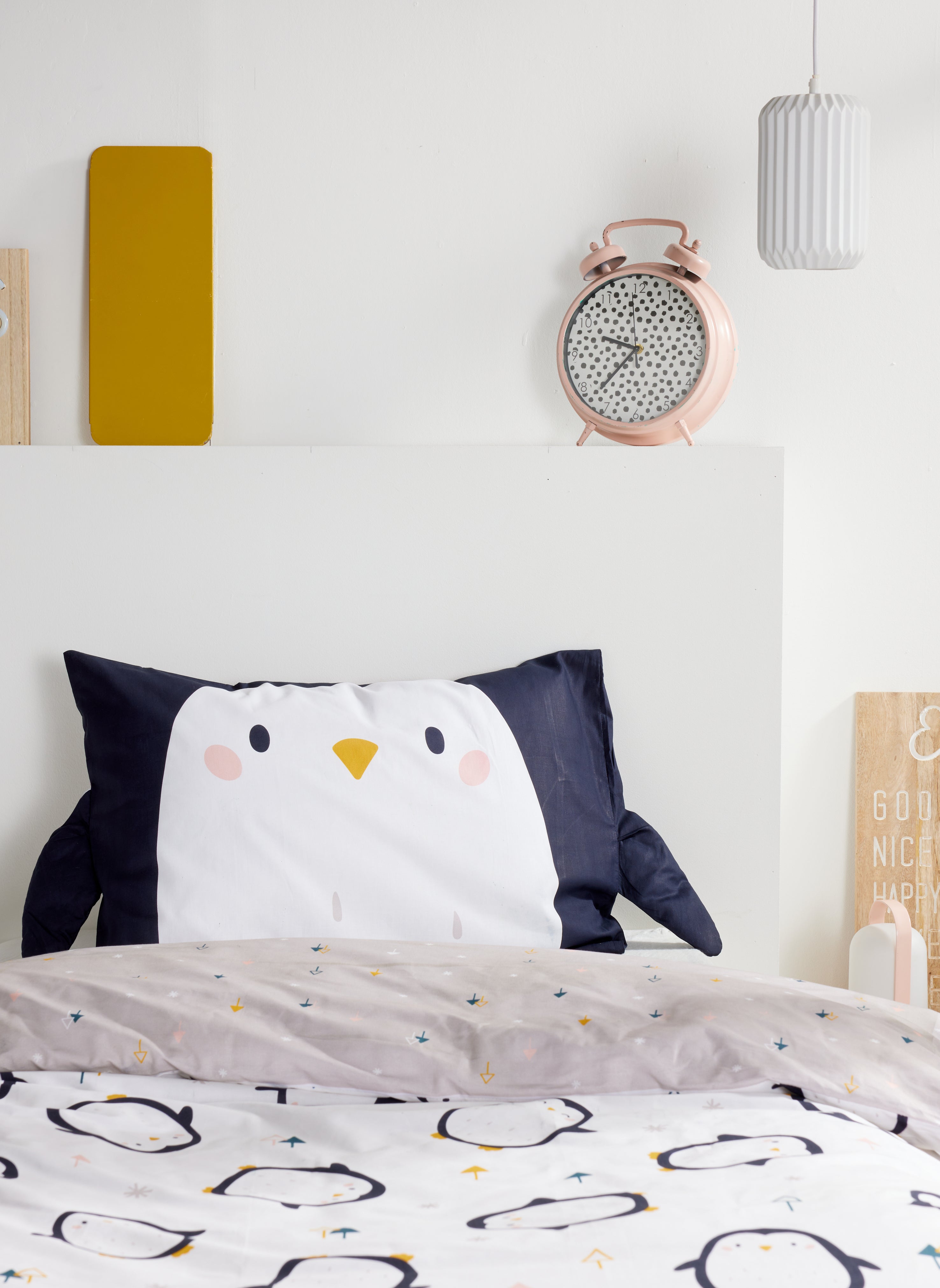 Parure Copripiumino Bambino Pingu Dolci Sogni tra i Ghiacci dettaglio federa