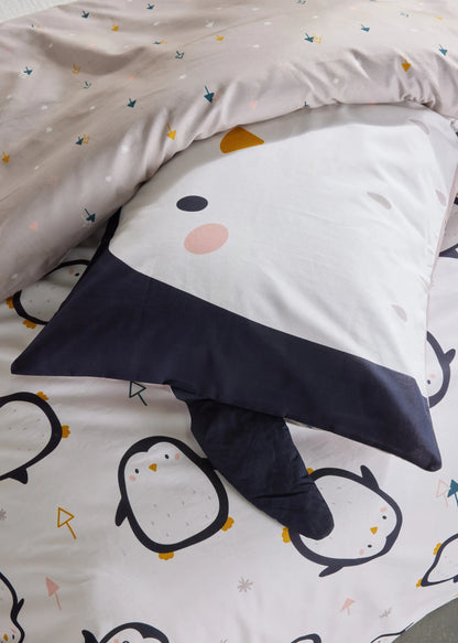 Parure Copripiumino Bambino Pingu Dolci Sogni tra i Ghiacci dettaglio tessuto
