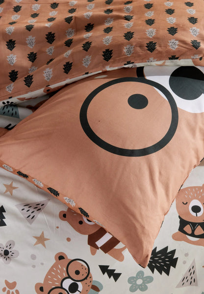 Parure Copripiumino Bambino Puh Il Bosco delle Coccole dettaglio tessuto