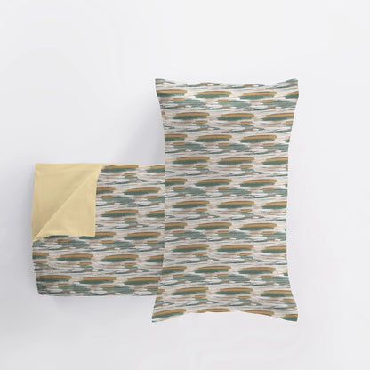 Parure Copripiumino Caldo Cotone Premium colore zenzero