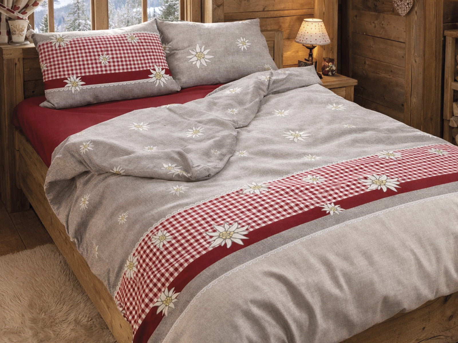 Parure Copripiumino Davos colore rosso