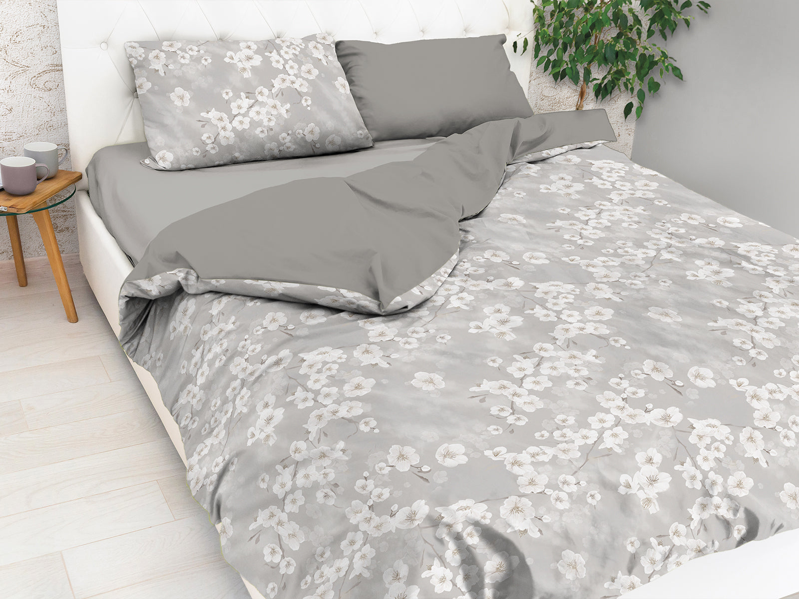 Parure Copripiumino Delicate colore grigio