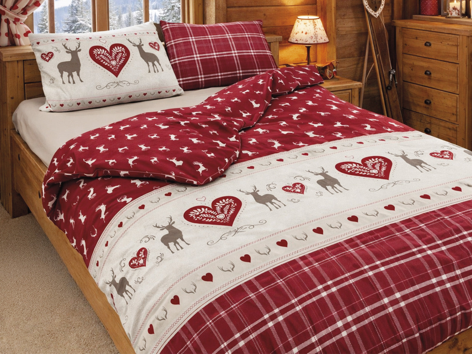 Parure Copripiumino Grenoble colore bordeaux
