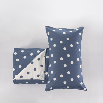 Parure Copripiumino Milk Pois colore blu
