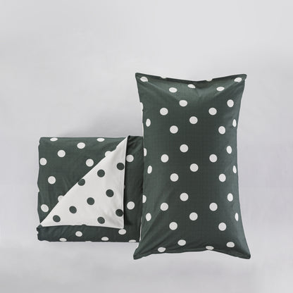 Parure Copripiumino Milk Pois colore verde