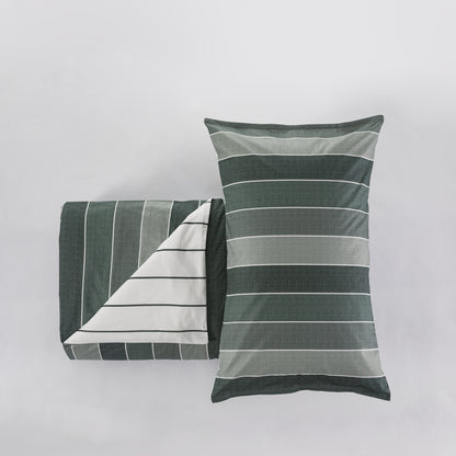 Parure Copripiumino Milk Righe colore verde