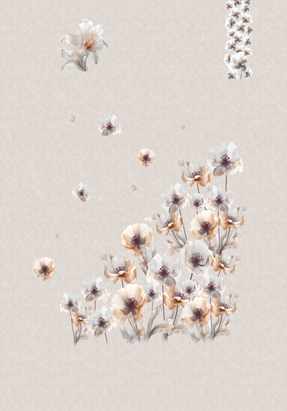 Parure Copripiumino Stampa Digitale Flower-Power Fiori di Luce dettagli fantasia