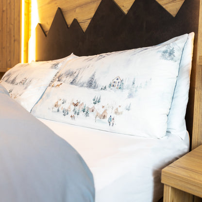 Parure copripiumino Norvegia in 100% cotone Daunex dettaglio federe