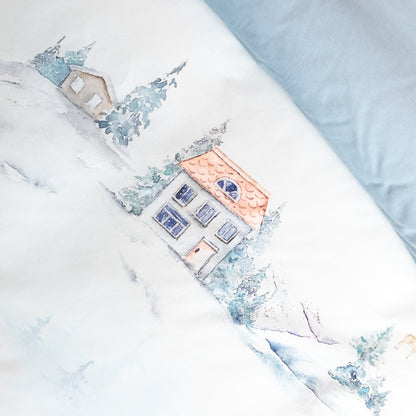 Parure copripiumino Norvegia in 100% cotone Daunex dettaglio tessuto