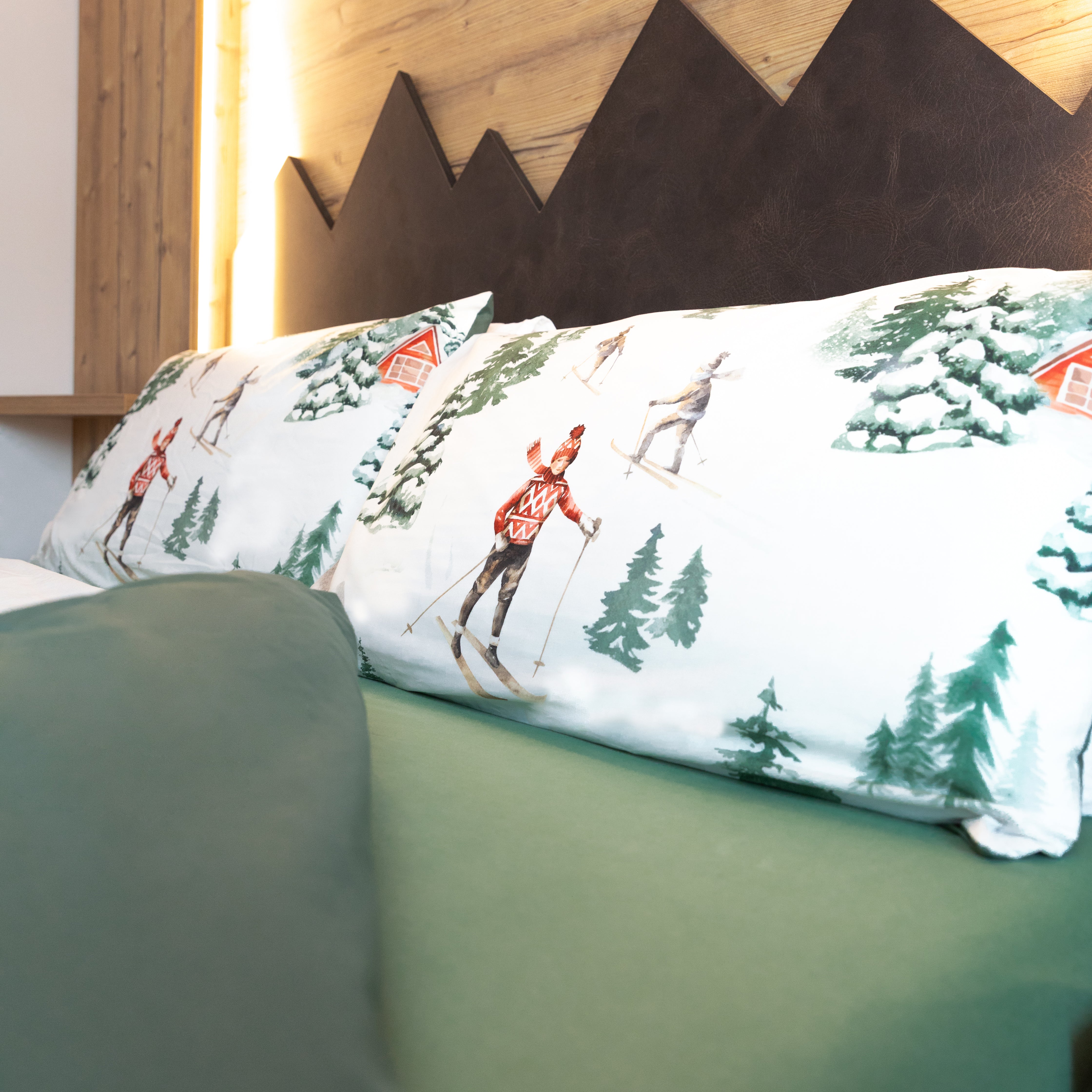 Parure copripiumino Sci Mon Amour in 100% cotone Daunex dettaglio federe