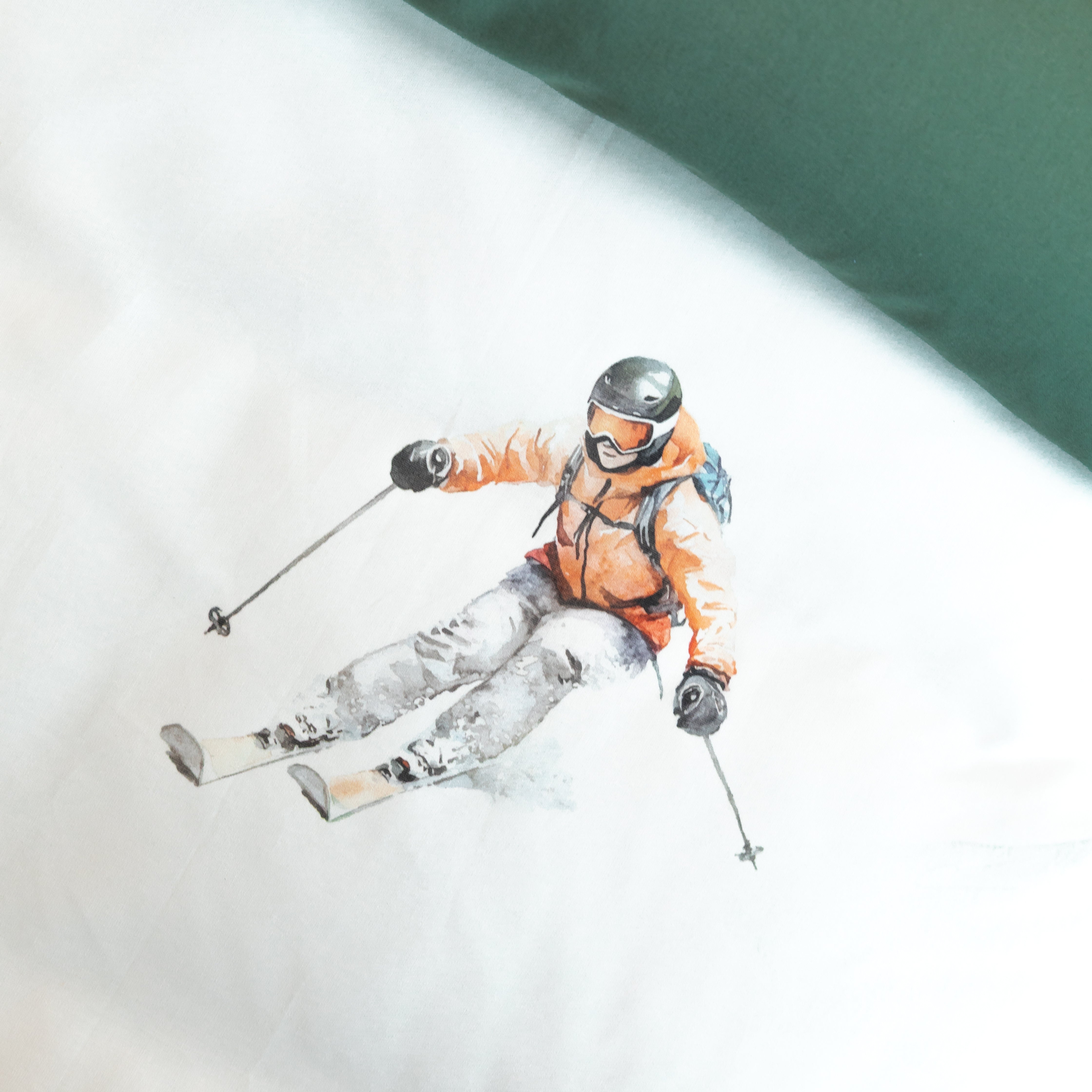 Parure copripiumino Sci Mon Amour in 100% cotone Daunex dettaglio tessuto