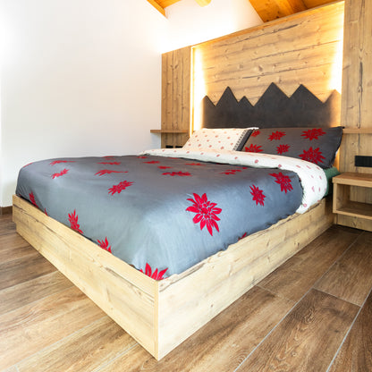 Parure copripiumino in puro cotone Daunex, Braies colore antracite