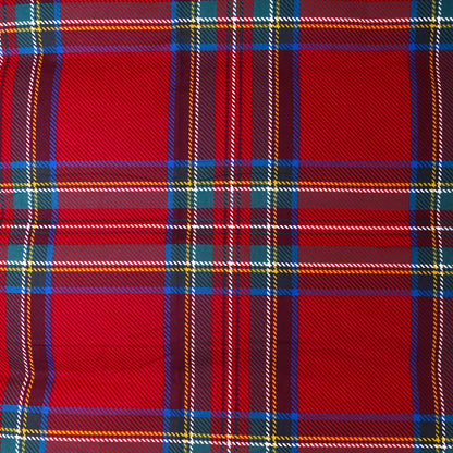 Parure copripiumino in puro cotone Daunex, Tartan dettaglio tessuto
