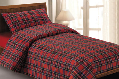 Parure copripiumino in puro cotone fantasia Scozzese - Home Loves