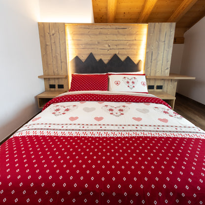 Parure copripiumino infinity in puro cotone Daunex, Chambery letto frontale