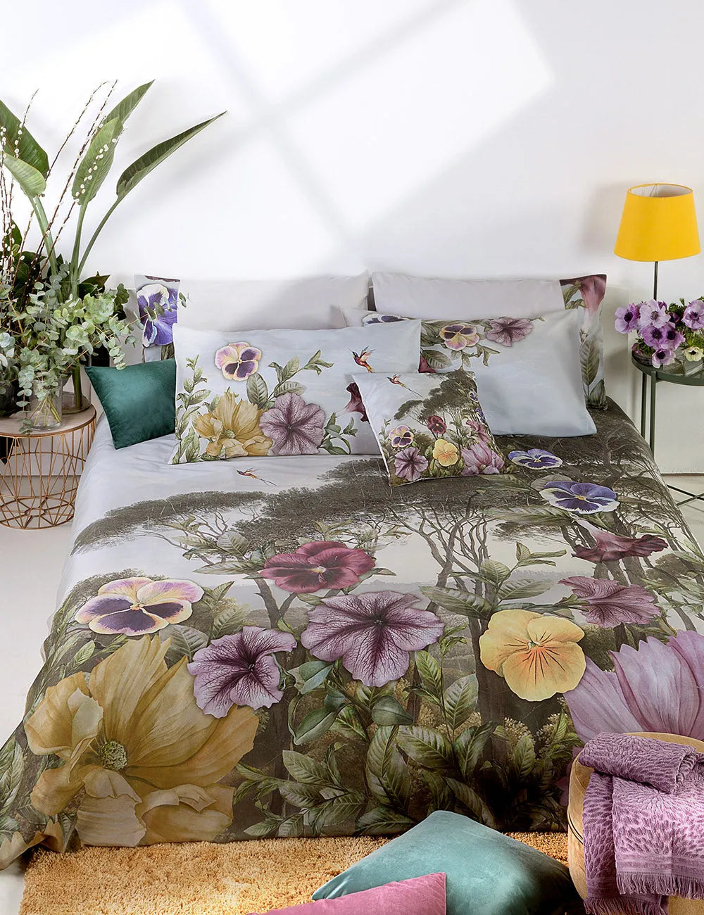 Parure copripiumino matrimoniale, Violetta multicolore - Home Loves