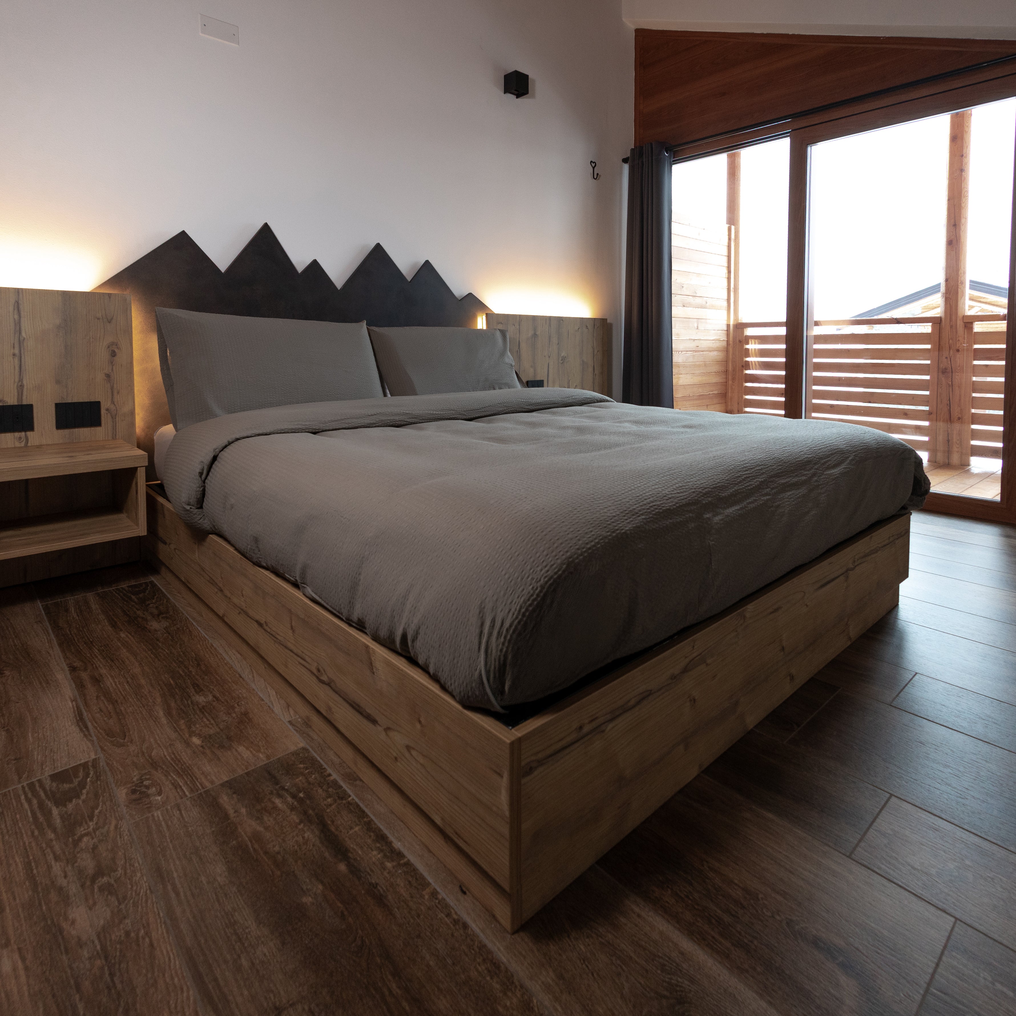 Parure copripiumino no stiro Daunex Seersucker colore tortora