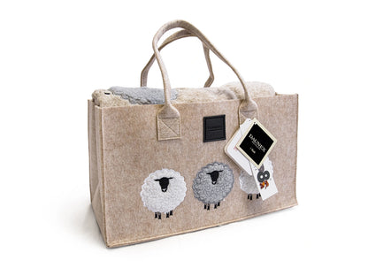 Plaid Friend Tre Pecorelle morbido e divertente per la tua casa dettaglio borsa