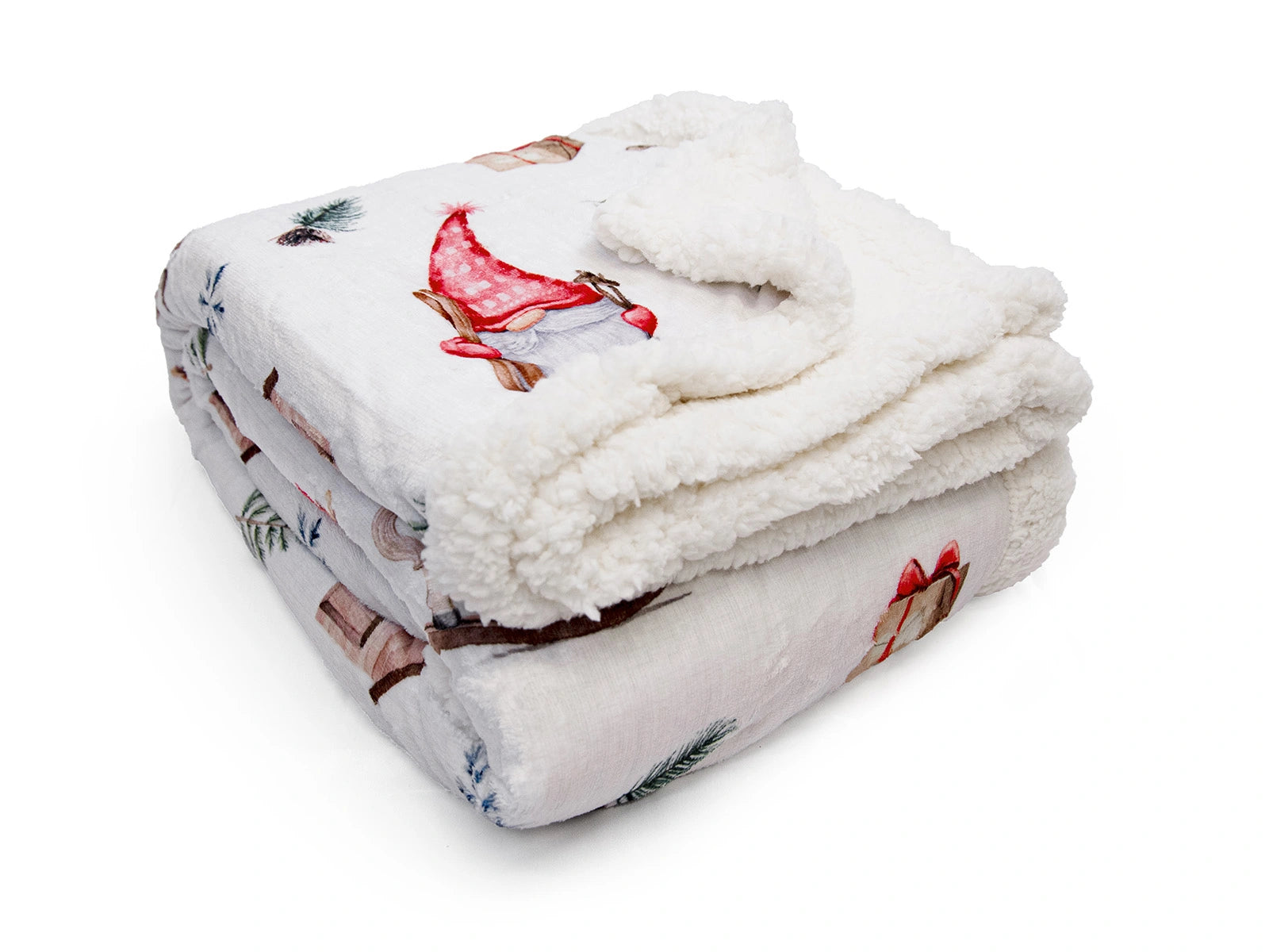 Plaid Morbidotto Enchanté Morbidezza Sherpa e Magia del Natale dettaglio plaid piegato