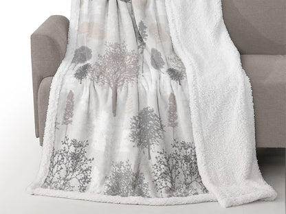 Plaid Morbidotto Light Botanique ambientata colore grigio