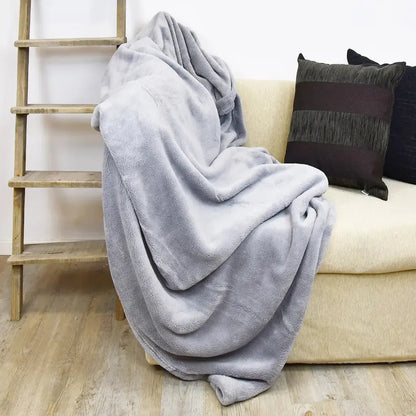 Plaid Prime Daunex colore grigio perla
