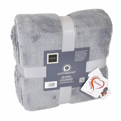 Plaid Prime Daunex colore grigio perla fronte