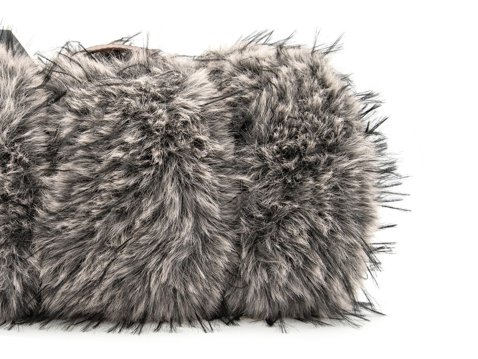 Plaid e coperta effetto pelliccia Daunex Fur Deluxe colore grigio dettaglio