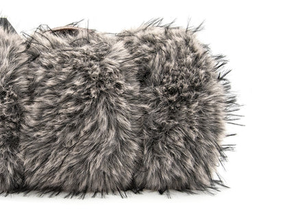 Plaid e coperta effetto pelliccia Daunex Fur Deluxe colore grigio dettaglio