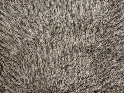 Plaid e coperta effetto pelliccia Daunex Fur Deluxe colore grigio dettaglio pelliccia