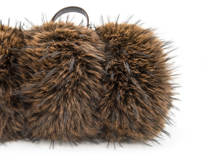 Plaid e coperta effetto pelliccia Daunex Fur Deluxe colore marrone dettaglio