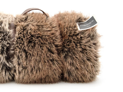 Plaid e coperta effetto pelliccia Daunex Fur Deluxe colore tortora dettaglio