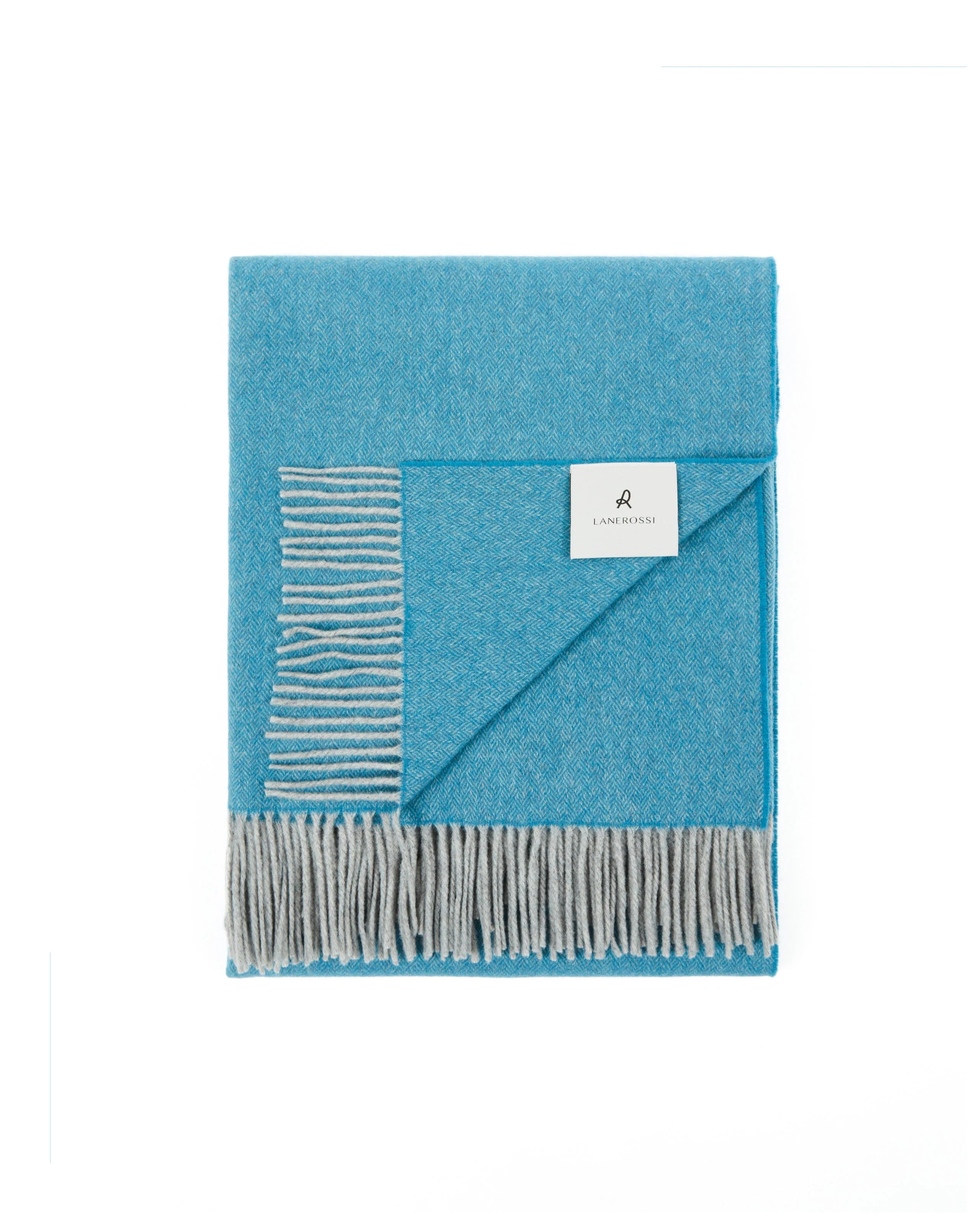 Plaid in Cashmere e Lana Merino Cassiopea Lanerossi colore petrolio