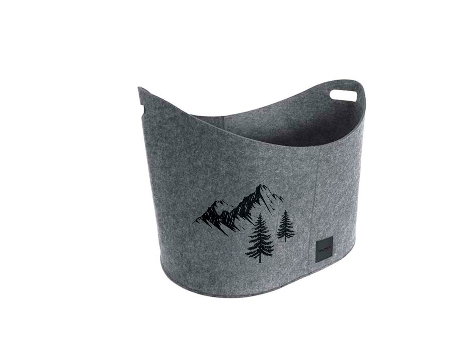 Porta Legna in feltro Nordico Mod Berg e Bag colore grigio dettaglio
