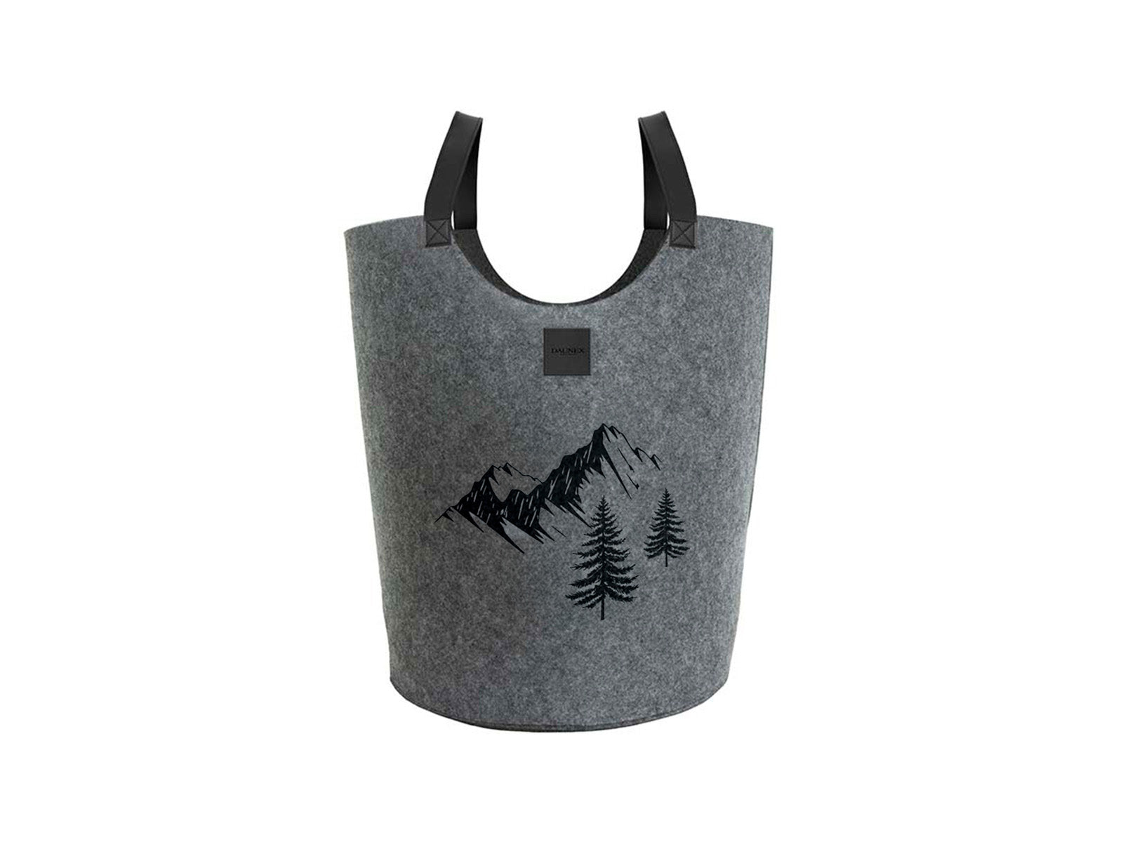 Porta Legna in feltro Nordico Mod Chalet e Cube colore grigio dettaglio