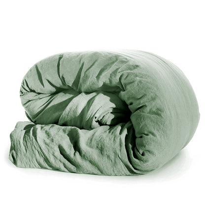 Sacco Copripiumino in Lino Loft 49 colore verde