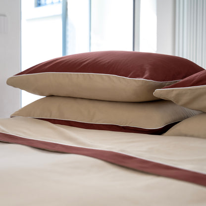 Doppelbett-Bettbezug-Set aus reinem Baumwollsatin, Satin-Finesse