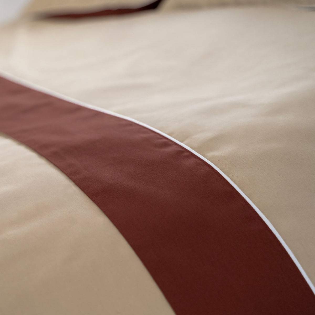 Doppelbett-Bettbezug-Set aus reinem Baumwollsatin, Satin-Finesse