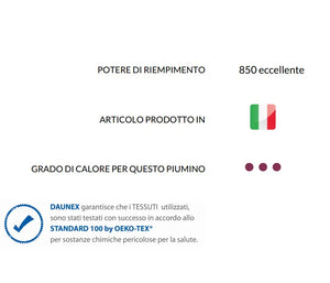 Piumino d'oca Daunex in jaquard k2 medium - Home Loves