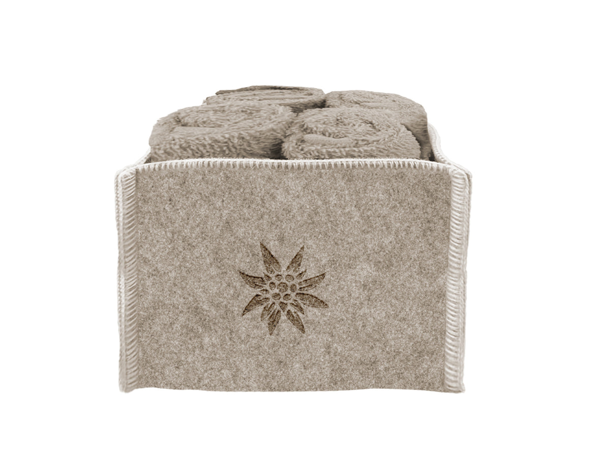 Set 4 Lavette Edelweiss colore tortora