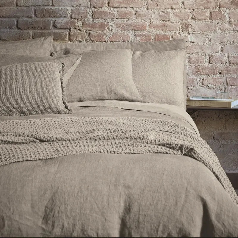 Completo copripiumino fazzini matrimoniale in lino-cotone, Incontri - Home Loves