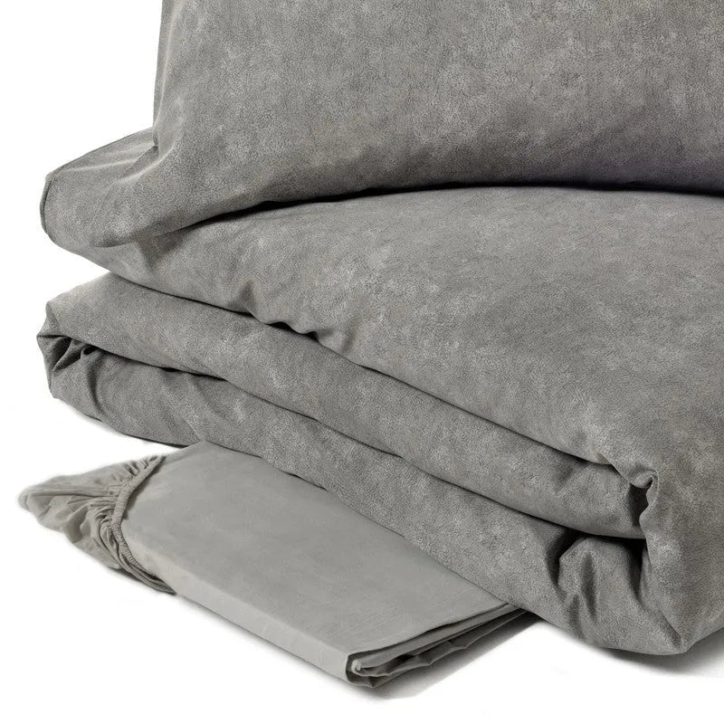Completo copripiumino fazzini matrimoniale in puro cotone percalle, Galuchat - Home Loves