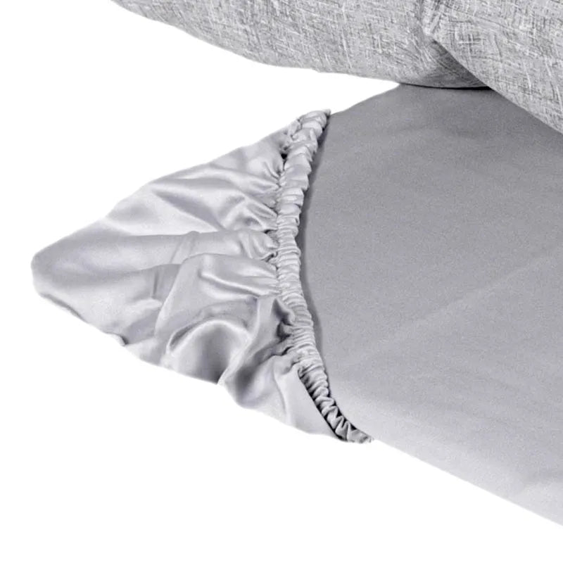 Completo copripiumino fazzini matrimoniale in raso di puro cotone, Baco - Home Loves