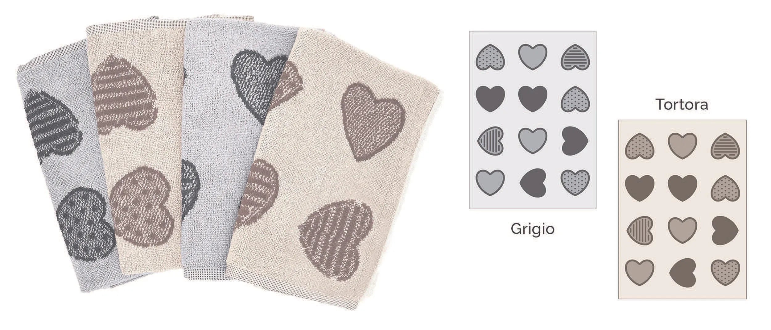 Strofinaccio in spugna love Daunex misura 50 x 70 cm - Home Loves