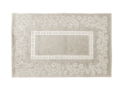 Tappeto Tirolese Tovel con antiscivolo colore beige frontale 