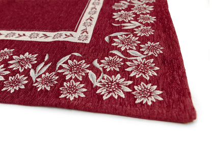 Tappeto Tirolese Tovel con antiscivolo colore rosso dettaglio