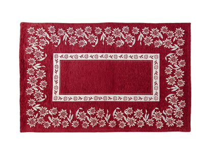 Tappeto Tirolese Tovel con antiscivolo colore rosso frontale 