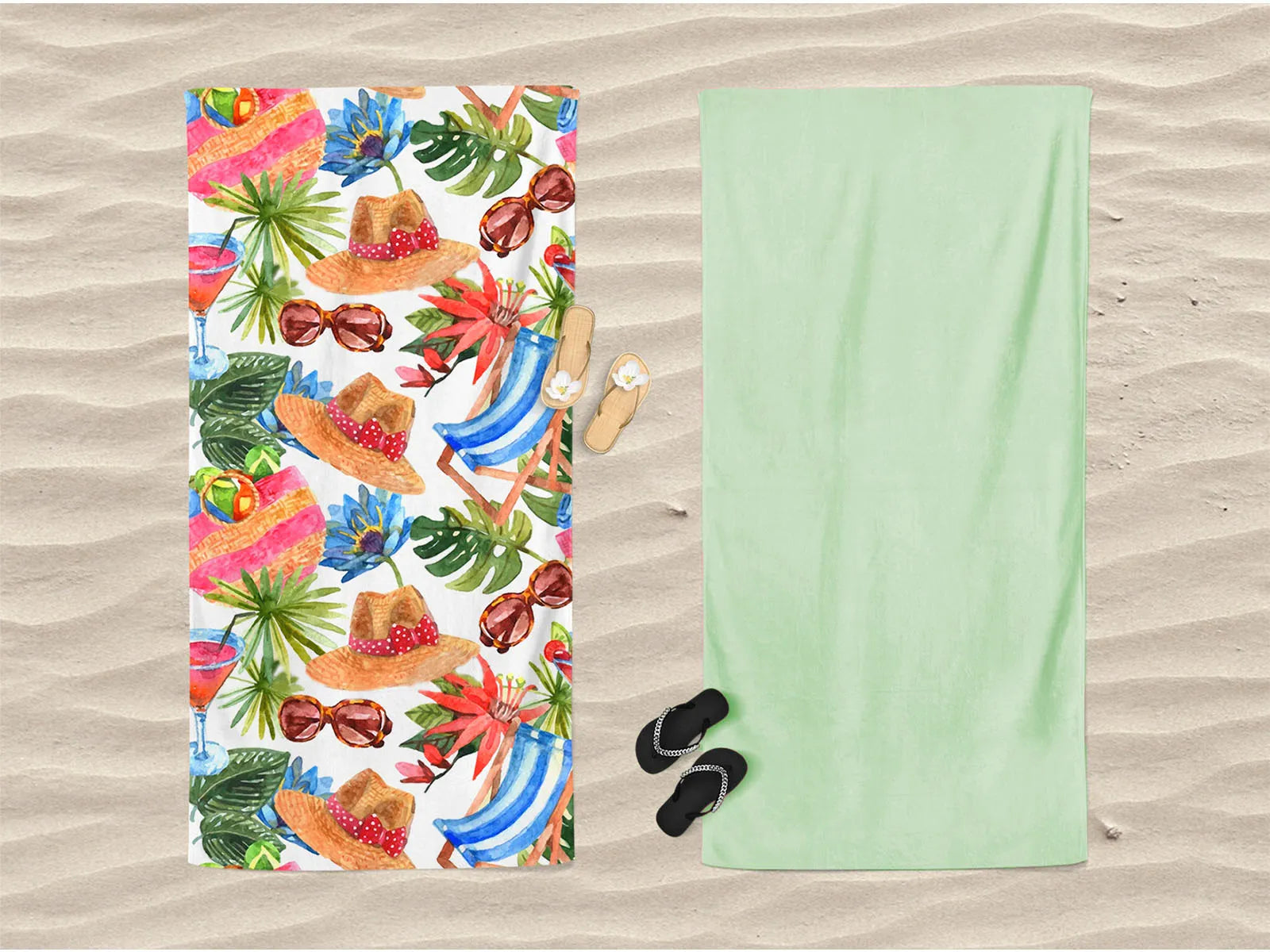 Telo mare doubleface microvelour Daunex misura 100 x 180 cm, saint tropez - Home Loves