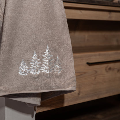 Telo da bagno ricamato Daunex disegno Alberi